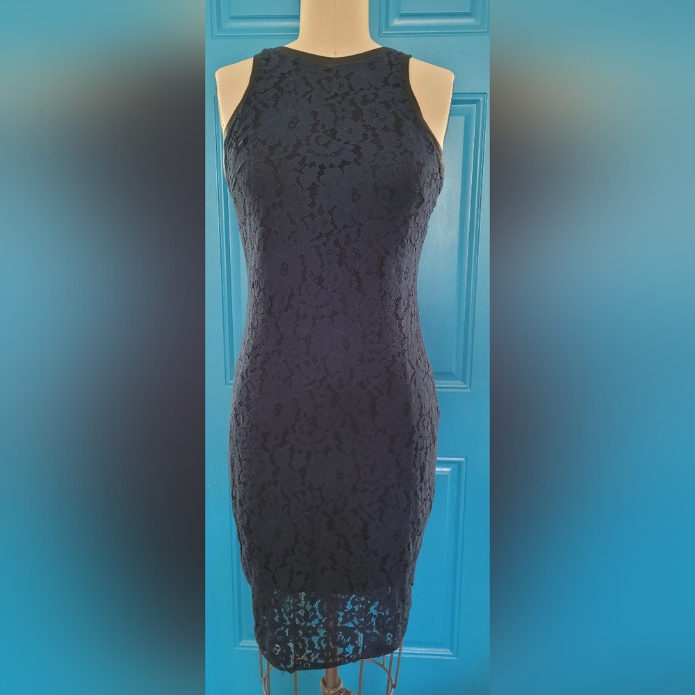 Lace and leather dress